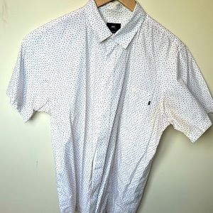 Obey shirt sleeve button up, large